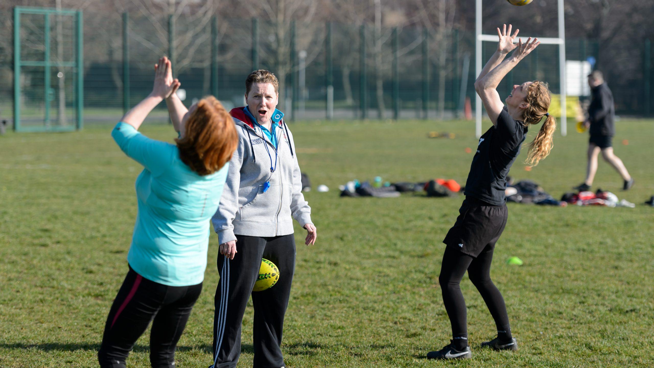 Female rugby coach