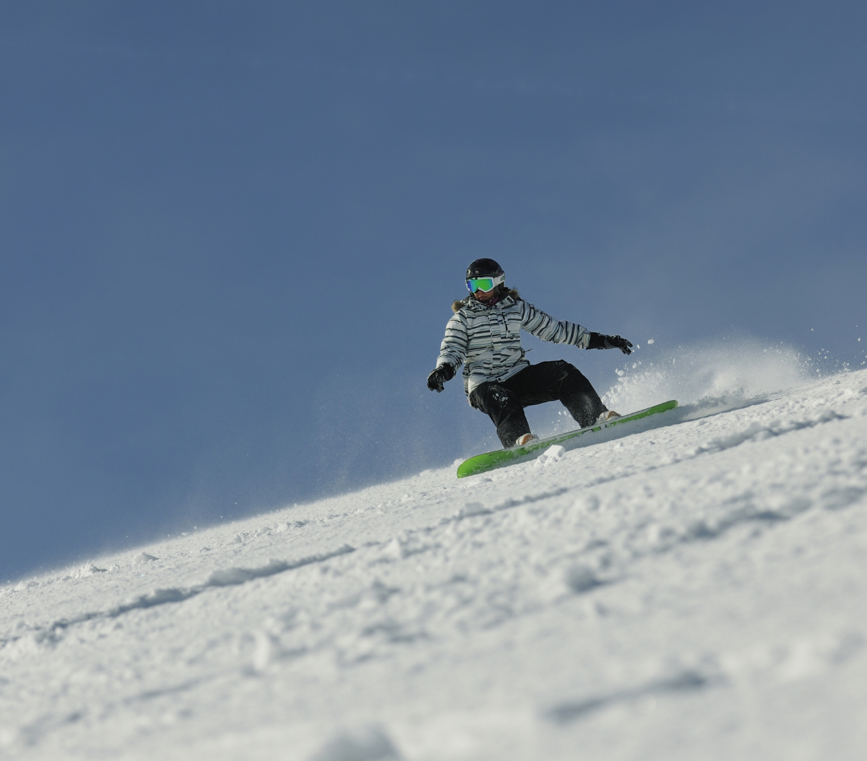 Female snowboarder