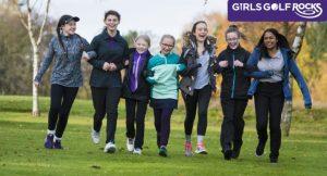 A group of girls on a golf course