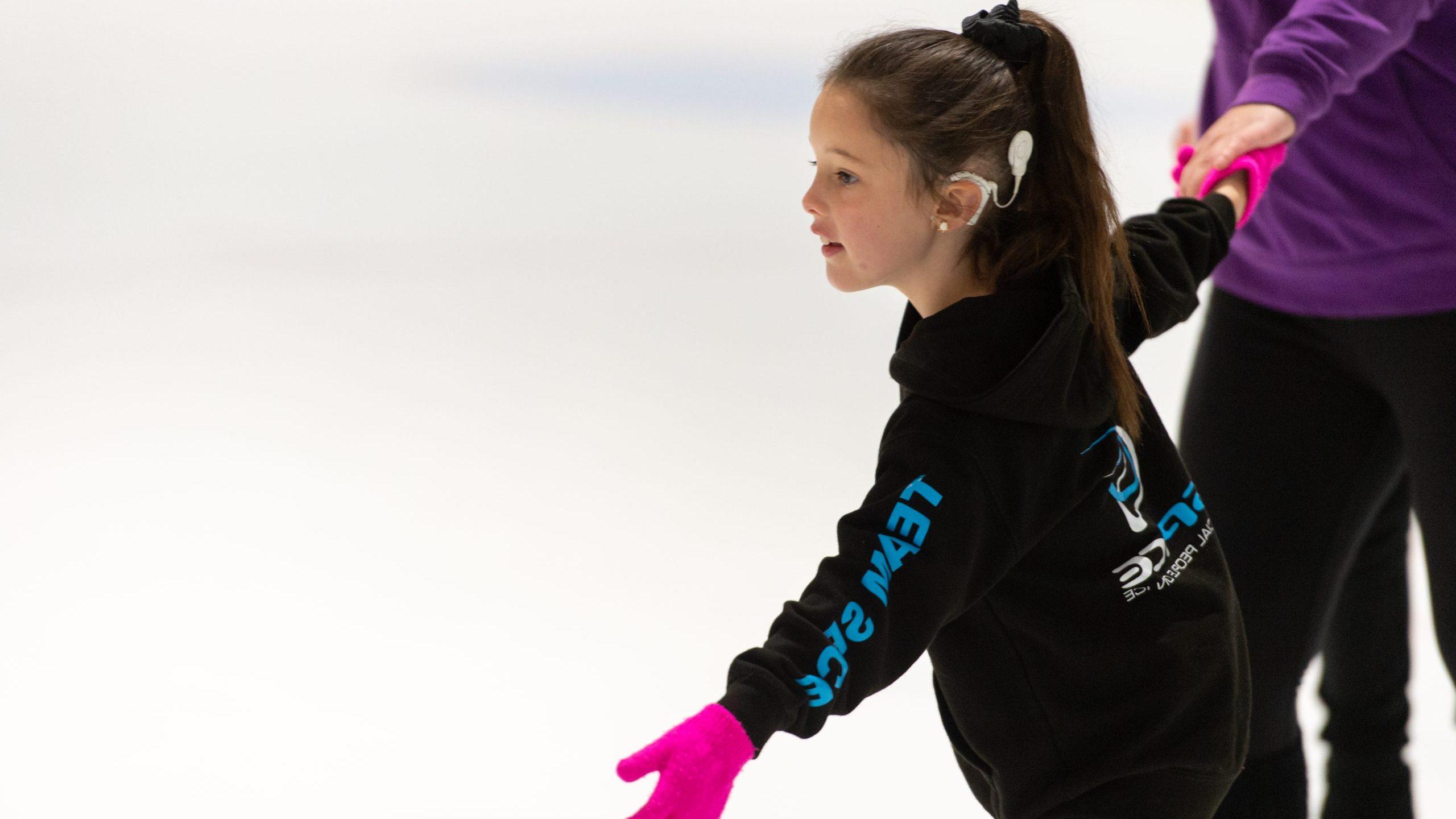 Girl ice skating