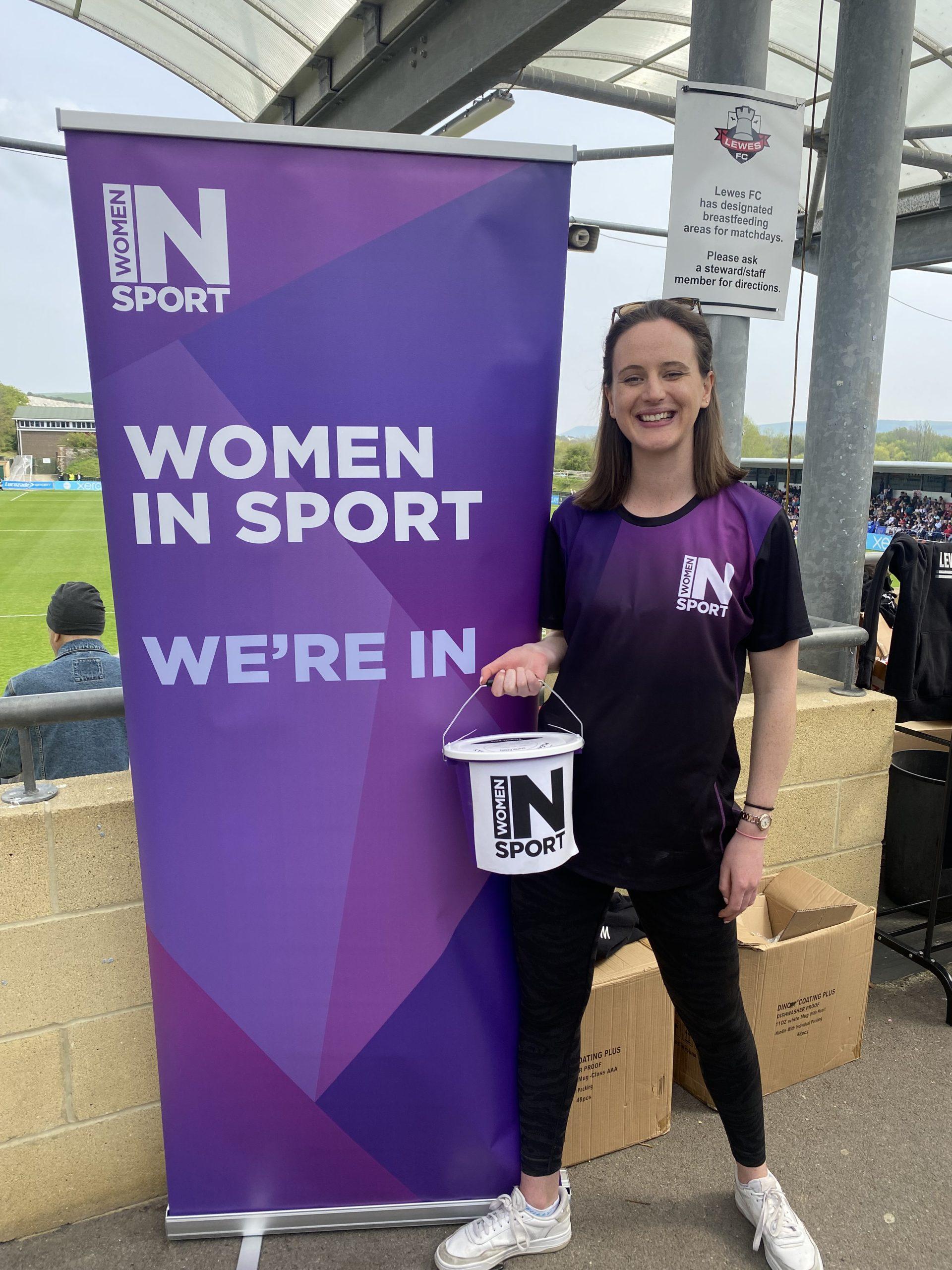 Kitty, our Engagement Manager fundraising for us at a football game