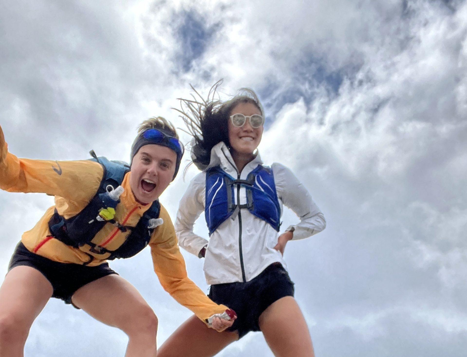 Robin and Caroline on a long mountain run