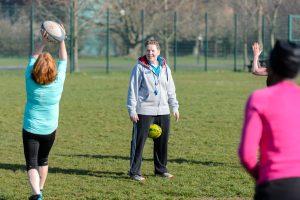 Female rugby coach