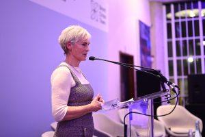 Judy Murray OBE addressing the crowd